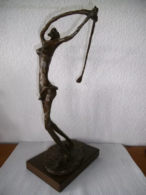 Bronze Statue Figur Skulptur Golfspielerin Golfer Tiger N. Chan lim. Art & Golf 3