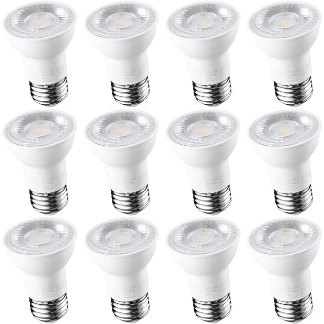 12-Pack 7W PAR16 LED Dimmable Bulb E26 Baset, 4000K Cool White