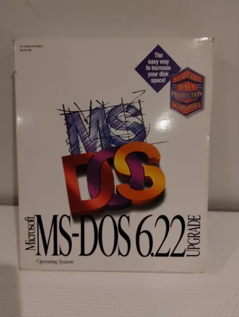 Dischi di aggiornamento Microsoft MS-DOS 6.22 in scatola e manuale Dischi di aggiornamento Microsoft MS-DOS 6.22 in scatola e manuale
