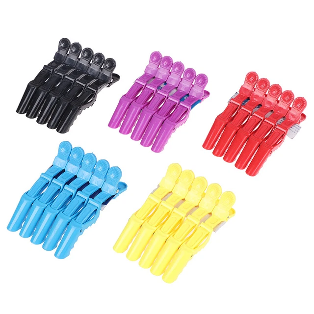 5 pz morsetto da taglio opaco salone parrucchiere clip per capelli impugnatura TDUKPTJS0