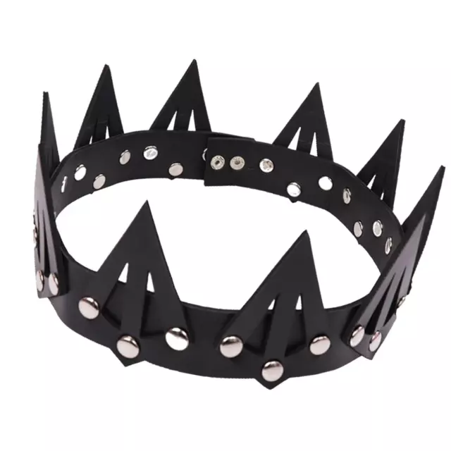 Gothic Crown Tiara Retro Style Headpiece Black Decorative for Wedding Cosplay