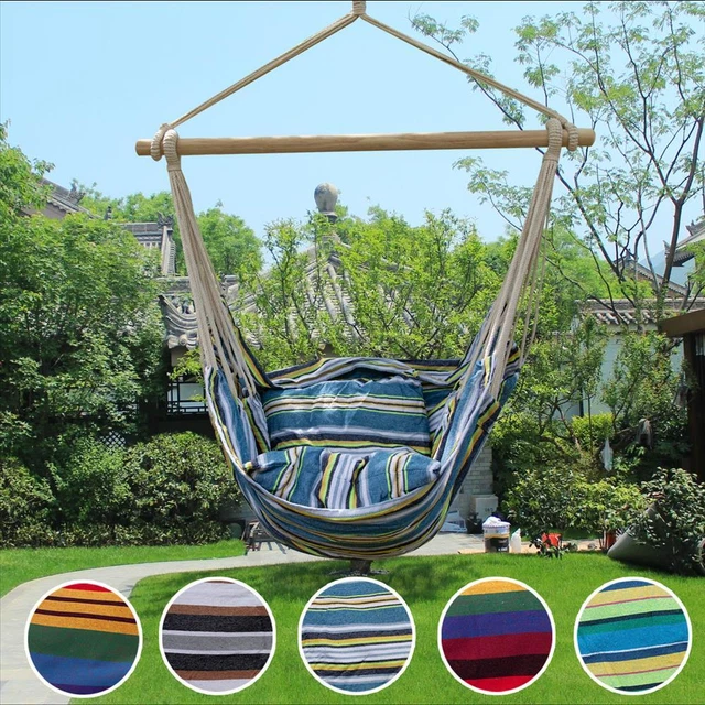 Hängesessel Hängestuhl Hängeschaukel Hängekorb Hängematte Kissen Camping Garten