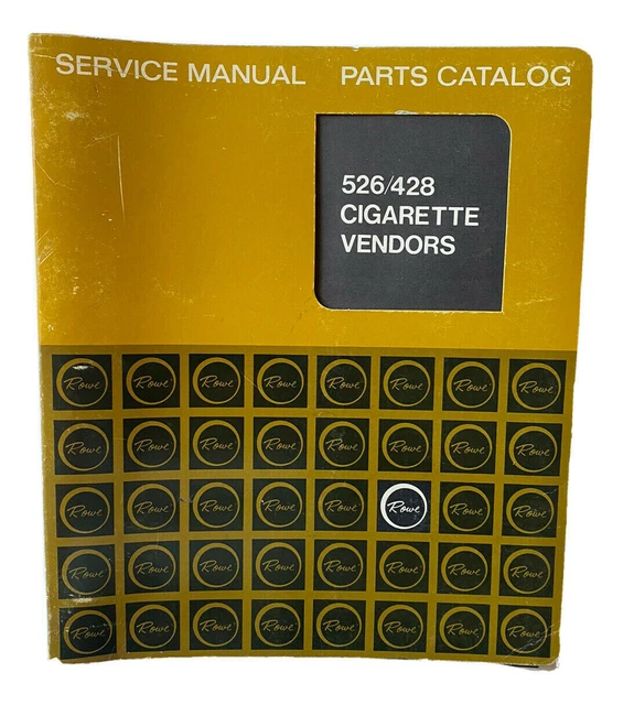 Rowe 526/428 Cigarette Vending Machine Service Manual/Parts Catalog-Wiring Diag.