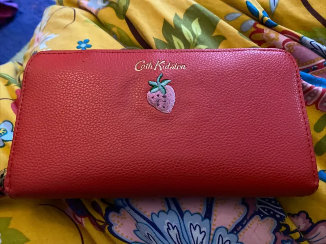 LOVELY CATH KIDSTON LEATHER PURSE WALLET - RED/Strawberry £20.00 - PicClick  UK