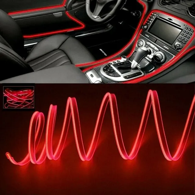 Accessori interni auto da 5 m Illuminazione Atmosfera Lampada Luce Fredda  Linea Fai-da-pagina Console decorativa cruscotto Auto LED Luci ambientali