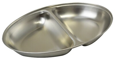 coperchio in acciaio INOX di top da portata Ovale piatto di verdure 25,4 cm 