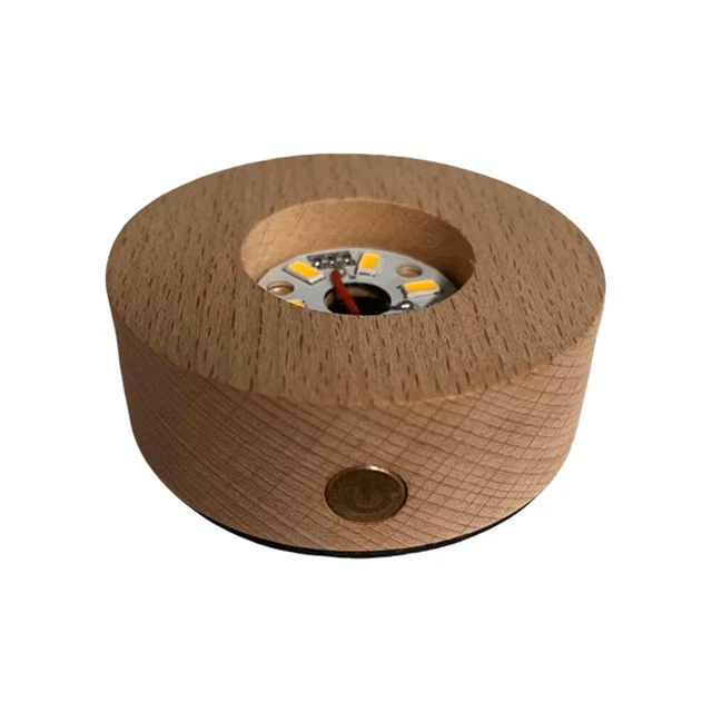 Base Luminosa LED In Legno 2 Pezzi - Supporto Per Display Con Luci USB, Ideale Per Decorazioni - Foto 7