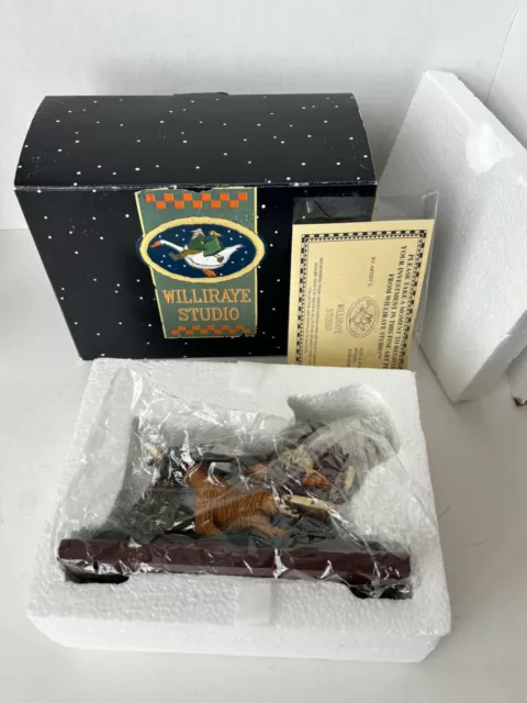 1999  Williraye Studio WW2283 Christmas Figurine, Santa Candy Cane Dog Cat, Box