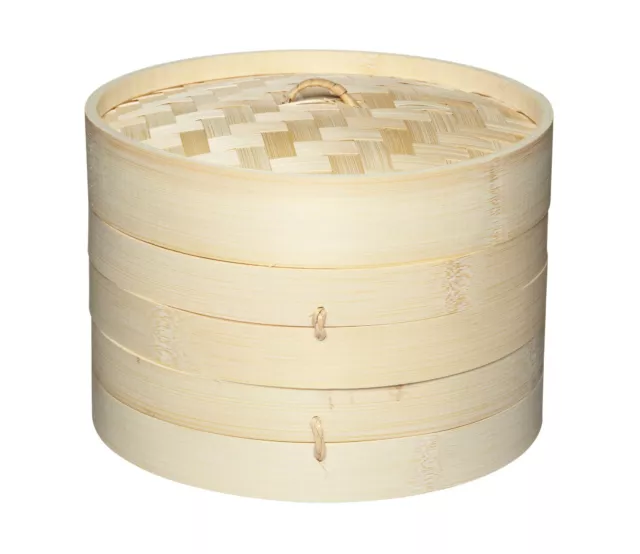 KitchenCraft - World Of Flavours Oriental Bamboo Steamer 20cm (8")