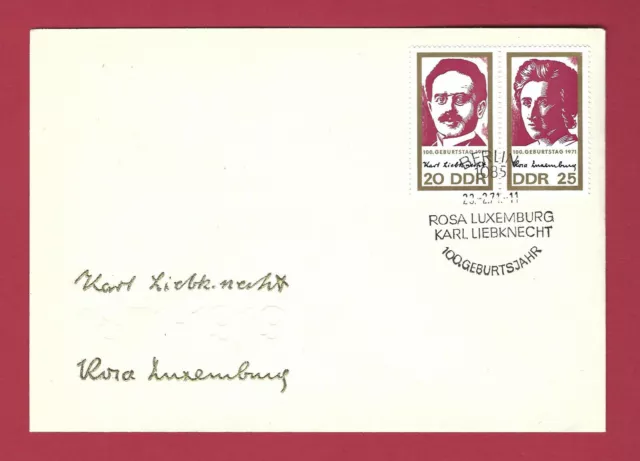 DDR - Briefmarken - 1971 - ETB - FDC - Mi. Nr. 1650-1651