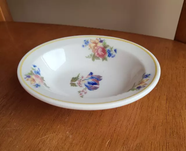 Vintage Colonial Syracuse China Railroad Restaurant Oval Fruit Bowl 5"