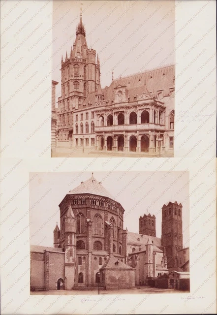 1890 GERMANY Cologne City Hall St. Andrew’s Church 2 Photo albumen