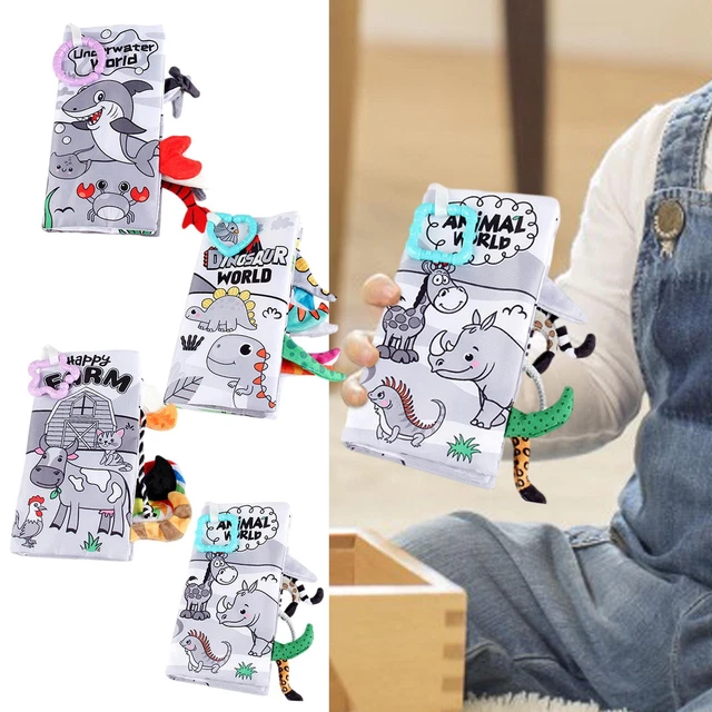 Baby Cloth Book Newborn Educational Squeaky Sensory Interactive Book Toddler Toy