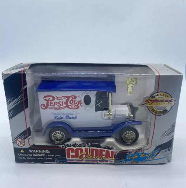 Golden Classic PEPSI COLA Die Cast Special Edition Gift Bank 1996 Truck NIB