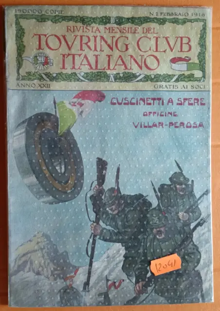 Cuscinetti A Sfera,Pubblicita' Touring Club Italiano Rivista N.2 Del 1916-12041