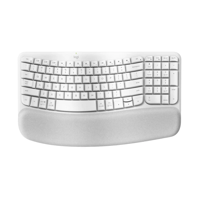 Logitech Wave Keys Wireless Ergonomic Keyboard (Off White)  -Free Postage