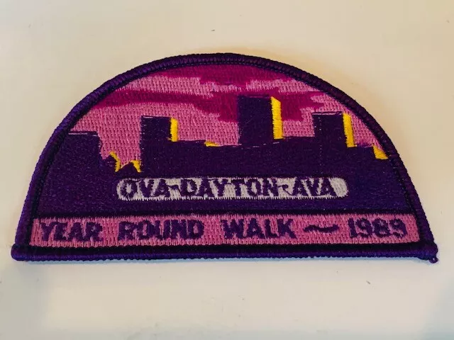 Advertising Patch Logo Emblem Sew vtg patches 1989 year round walk Dayton Ohio