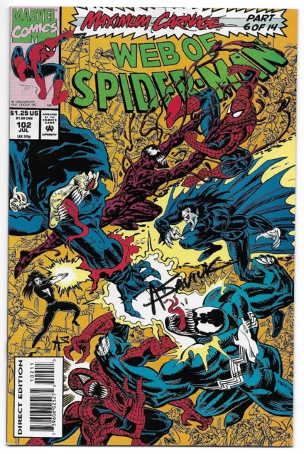 Web of Spider-Man 102 Signed Alex Saviuk Autographed Maximum Carnage 6 Venom