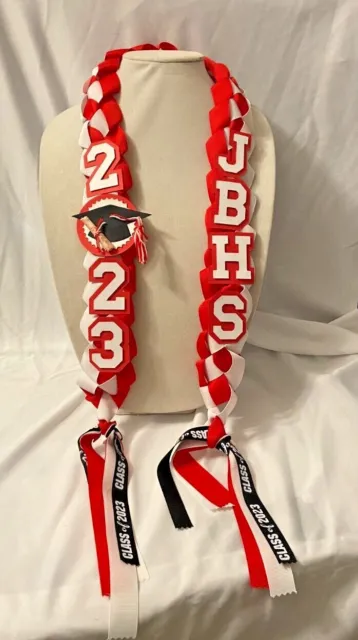Graduation Ribbon Cord Custom Made & Personalized.  2 Colors w/ Embellishments