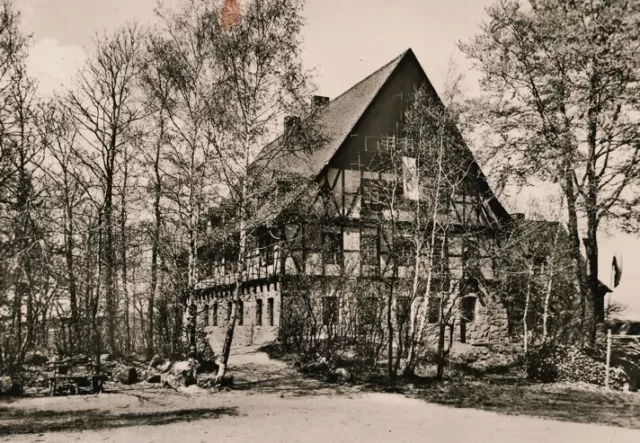 14-727 Ansichtskarte Bergen Jugendherberge Thomas Müntzer Vogtland Plauen DDR