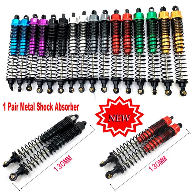 4 Amortisseurs Métalliques Hensych Pour RC 1/10 - 100mm Argent - Pour SCX10, TRX4, D90