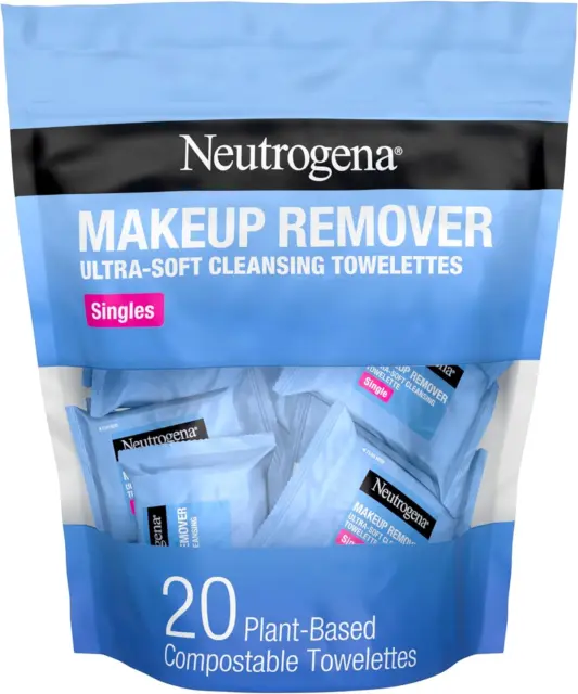 Makeup Remover Facial Cleansing Towelette Singles, Daily Face Wipes Remove Dirt,