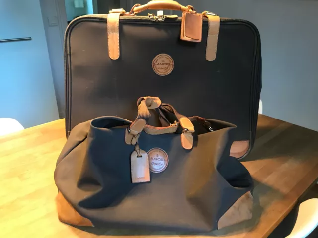 Ancien Sac Diligence / Valise En Cuir Vintage Avec Sa Clé