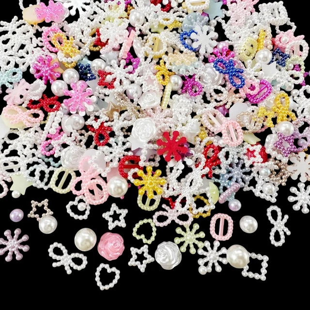 150 Stück Nail Art Deko Set – 3D Herz, Bär, Schmetterling, Blume, Strasssteine, Für Nägel & DIY