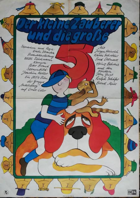 Bofinger Grafik  Der kleine Zauberer und die große 5  Plakat 1976 DDR 59x42 cm