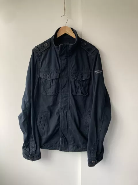 Abercrombie & Fitch Jacket Navy Men’s Extra Large Military Utility Field Cotton