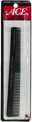 ACE Ajax Barber Comb 7 Inch Long Durable Stronger 1 Count, Black