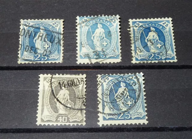 Schweiz / Switzerland alte Briefmarken gestempelt - siehe Bild tolle Stempel •b6