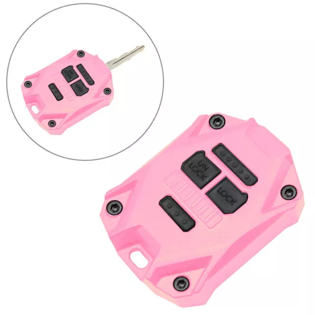 Pink ABS Car Keychain Shell Case Cover for Jeep Wrangler JK 07-17