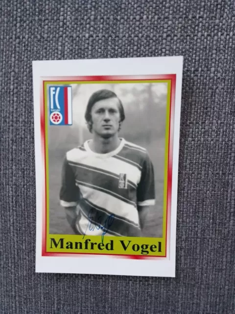 Original Signierte Autogrammkarte FC Rot Weiß Erfurt Manfred Vogel