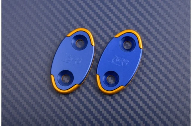 Obturateurs de Rétroviseurs Bleu & Or HONDA CBR 1000 RR 1000RR 2006-2007 40mm
