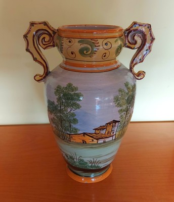 Antico Piatto WEDGWOOD Ferrara Collandine Disegno Barche Castelli cm 22 E 