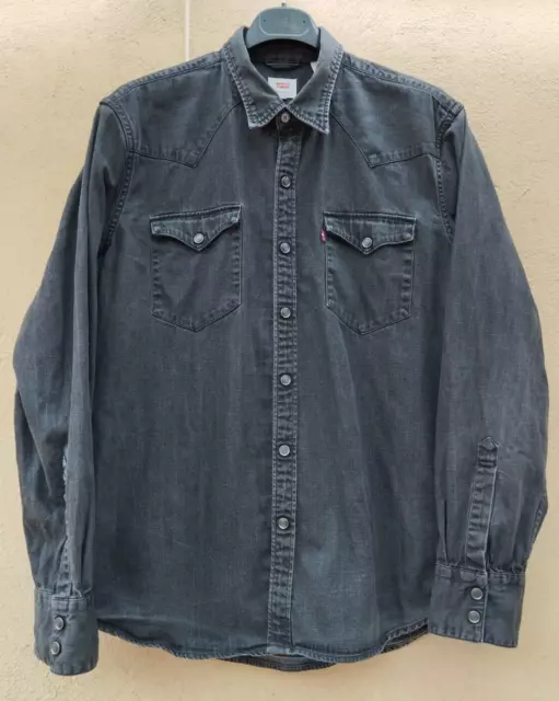 Levi's taglia L Levis camicia jeans maniche lunghe uomo D9036