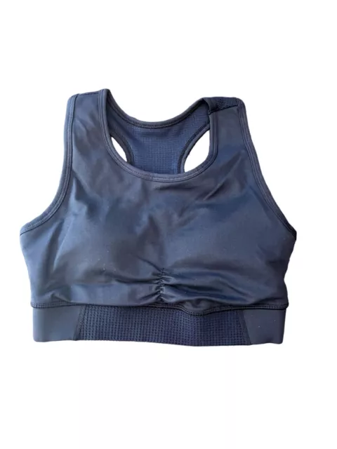 Splendid Studio Women's High Neck Racerback Sports Bra Navy Blue Size XS NEW