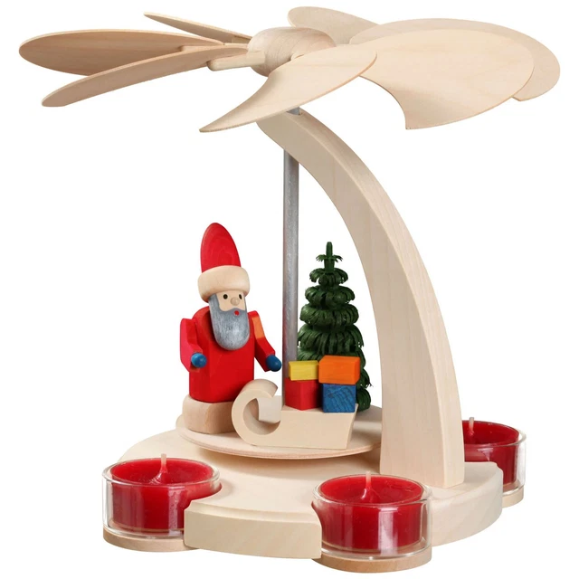 Santa Claus Sleigh German Pyramid Tealight