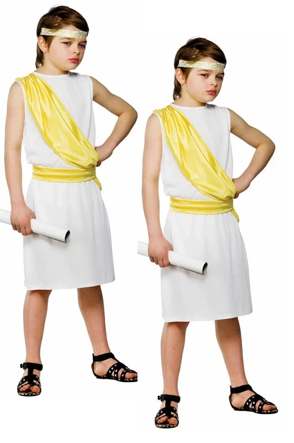 Déguisement Jeux Olympiques Enfant Blanc Filles O Gec Toge Omaine Ecole Gu00e8cque Jounu00e9e Gaulois Deguisement