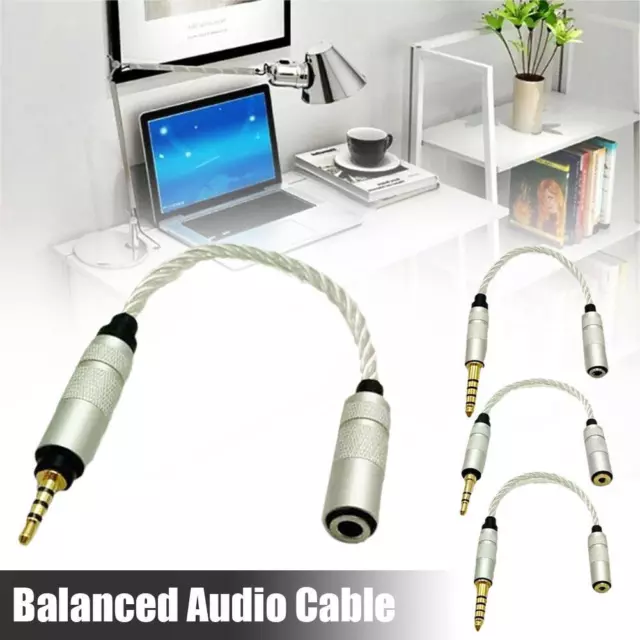 25mm35mm Female to 35mm44mm Male Balanced Audio Adapter Cable
