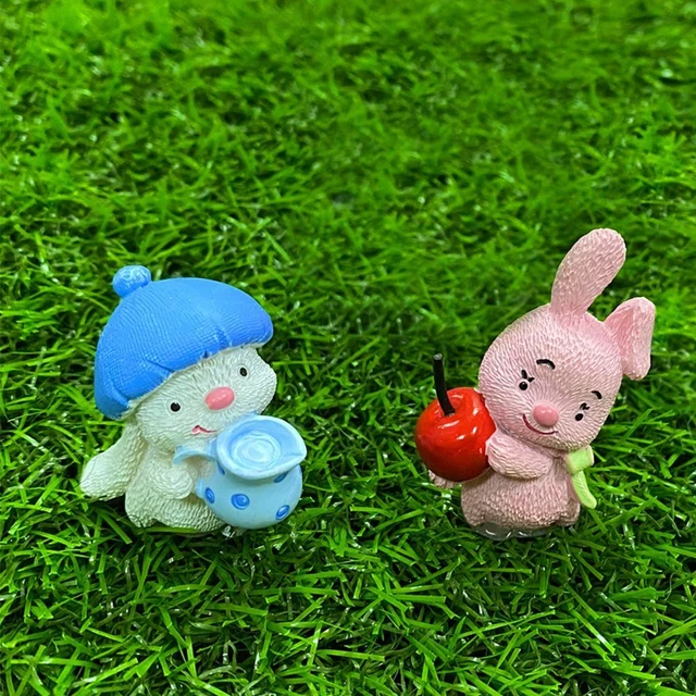 paysager Bureau Lapin Miniature Figurine fleur Ornement de jardin Petit Lapin