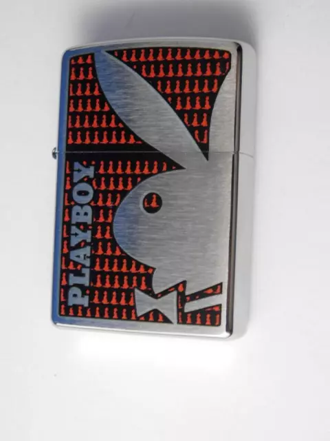 Zippo Lighter Playboy Bunny Logo Red Black 2012 Retired New Gift Box Collector