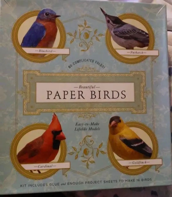 Hermoso KIT EN CAJA Paper Birds ~ hace 16 pájaros