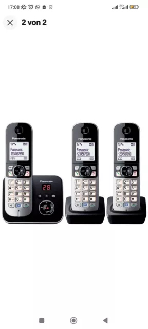 Panasonic KX TGA 672 EX DECT Telefon - Schwarz