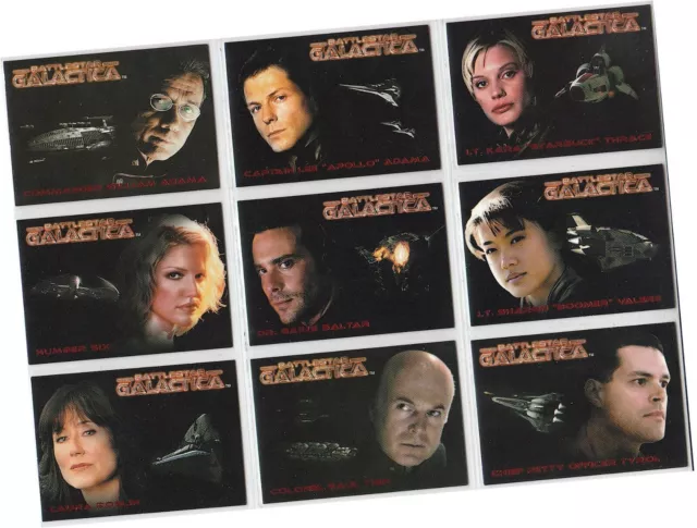 Battlestar Galactica Premiere Edition - 9 Karte Zoll Rolle Call Chase Set R1-R9