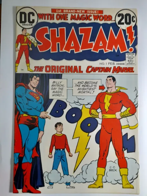 Shazam 1 VF/NM 1973.First App. Captain Marvel.Cap.Marvel Junior and Mary Marvel