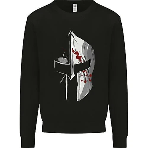 Gym Training Top Spartan Helmet MMA Mens Sweatshirt Jumper