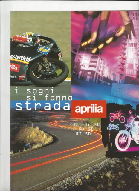 Aprilia 50cc classic RX50 RS50 Modelle Prospekt brochure depliant um 1996