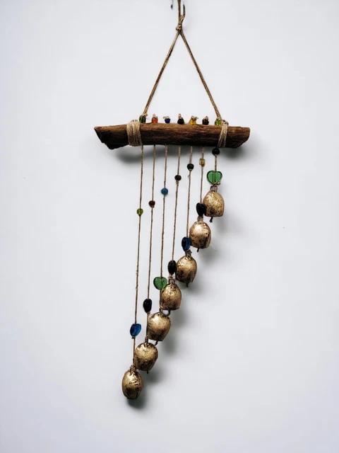 Rustic Shabby Chic Bells Hanging Boho Chime For Patio Garden Outdoor Windchimes
